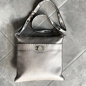 RARE Fendi Selleria Crossbody Bag Silver-large